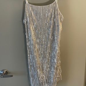 Trixxi Sequin Fringe Mini Dress